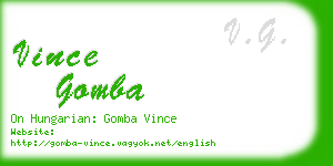 vince gomba business card